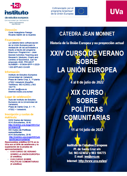 XXIV Cursos de Verano sobre la Unión Europea